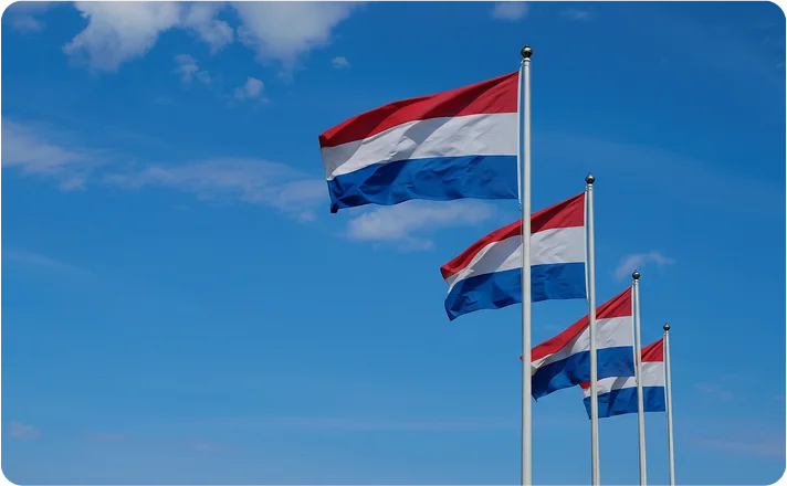 Umzug  Niederlande flags